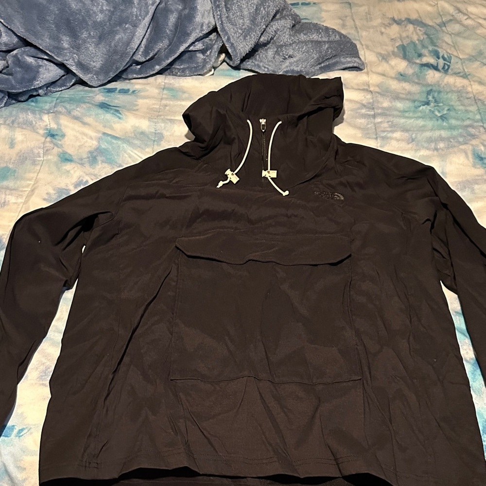 The North Face Men's Black Windbreaker with Hood